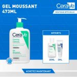 CERAVE OFFRE GEL MOUSSANT PEAUX NORMALES A GRASSES 473 ML + GEL MOUSSANT20ML+ GEL CREME 3ML OFFERTS