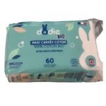 DODIE MAXI CARRES COTON 3EN1 SIEGE VISAGE MAINS 100% COTON BIO X60U