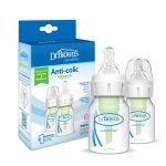 DR BROWNS PAQUET DE 2 BIBERONS ANTI COLIC OPTION ETROIT 60 ML+ TETINE