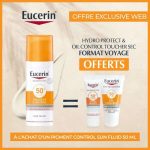 EUCERIN OFFRE WEB SUN FLUIDE PIGMENT CONTROL 50 ML SPF 50 + HYDRO PROTECT + OIL CONTROLE OFFERTS