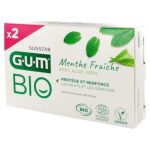 GUM Dentifrice Menthe Fraîche Aloe Vera Bio Lot de 2 x 75 ml