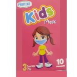 PROTEKT KIDS MASQUE ENFANT 3 COUCHES PLIS 10 MASQUES COVID FILLES